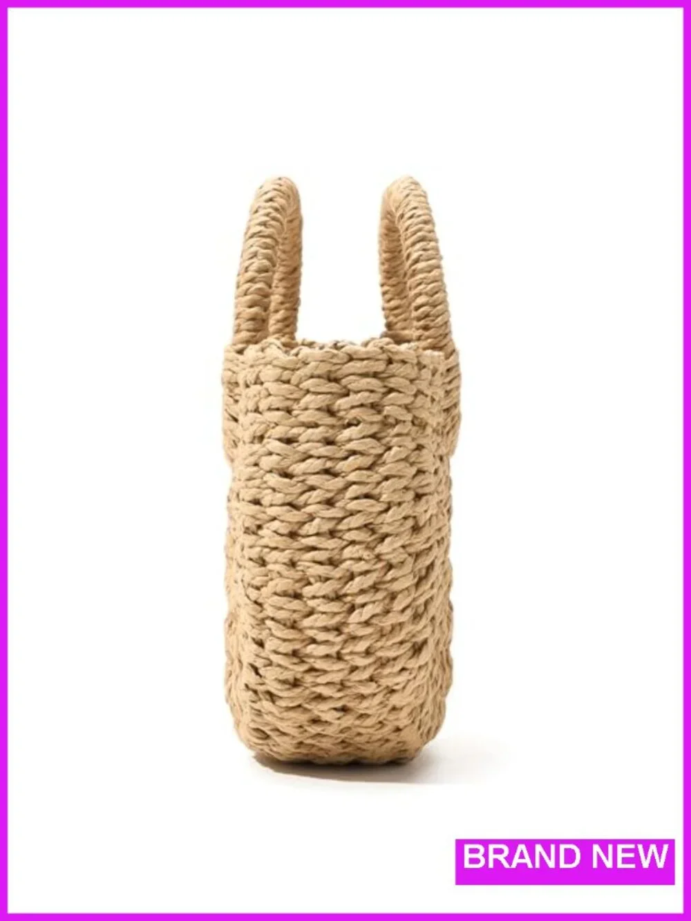 Straw Woven Crossbody Tote Bag Handmade Beach Summer Travel